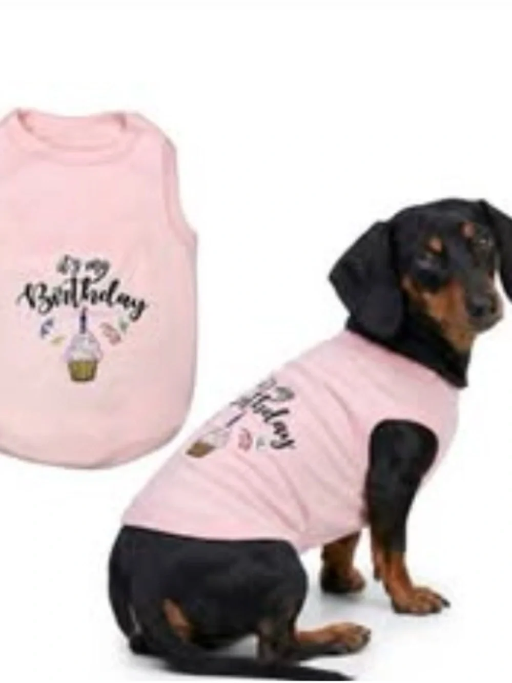 Pink “It's My Birthday” Dog Tank Top